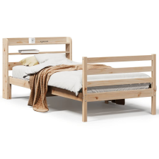 vidaXL tömör fenyőfa ágykeret fejtámlával 90 x 190 cm ágy és ágykellék