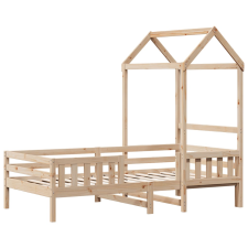 vidaXL tömör fenyőfa ágykeret tetővel 75 x 190 cm ágy és ágykellék