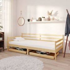 vidaXL tömör fenyőfa dívány fiókokkal 90 x 200 cm bútor