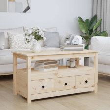 vidaXL tömör fenyőfa dohányzóasztal 102 x 49 x 55 cm bútor