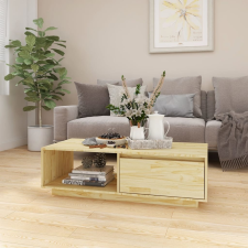 vidaXL tömör fenyőfa dohányzóasztal 110 x 50 x 33,5 cm bútor