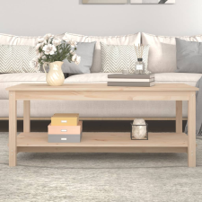 vidaXL tömör fenyőfa dohányzóasztal 110 x 55 x 45 cm bútor