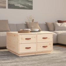 vidaXL tömör fenyőfa dohányzóasztal 80x80x45 cm bútor