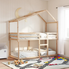 vidaXL tömör fenyőfa emeletes ágy matrac nélkül 90 x 190 cm ágy és ágykellék