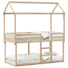 vidaXL tömör fenyőfa emeletes ágy matrac nélkül 90 x 200 cm ágy és ágykellék