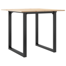 vidaXL tömör fenyőfa és öntöttvas étkezőasztal O-vázzal 90x90x75 cm bútor