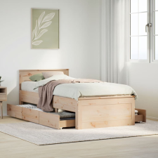 vidaXL tömör fenyőfa fejtámlás ágykeret matrac nélkül 75 x 190 cm ágy és ágykellék