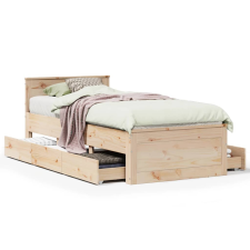 vidaXL tömör fenyőfa fejtámlás ágykeret matrac nélkül 75 x 190 cm (3308789) ágy és ágykellék
