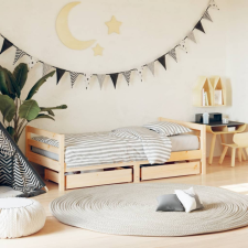 vidaXL Tömör fenyőfa fiókos gyerekágykeret 80 x 160 cm kiságy, babaágy