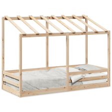 vidaXL tömör fenyőfa gyerekágy tetővel 75 x 190 cm gyermekágy