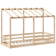 vidaXL tömör fenyőfa gyerekágy tetővel 75 x 190 cm gyermekágy