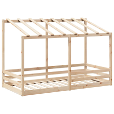 vidaXL tömör fenyőfa gyerekágy tetővel 80 x 200 cm gyermekágy