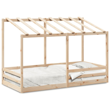 vidaXL tömör fenyőfa gyerekágy tetővel 90 x 200 cm gyermekágy