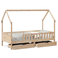 vidaXL tömör fenyőfa gyerekágykeret 80 x 200 cm (3302035) ágy és ágykellék