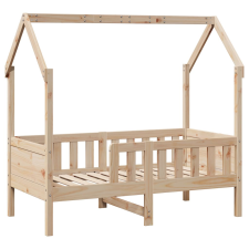 vidaXL tömör fenyőfa házikó gyerekágykeret 70 x 140 cm (850713) ágy és ágykellék