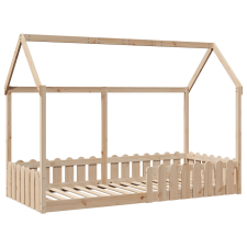 vidaXL tömör fenyőfa házikó gyerekágykeret 90 x 200 cm (850686) ágy és ágykellék