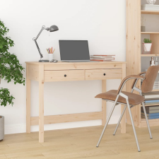 vidaXL tömör fenyőfa íróasztal fiókokkal 100 x 50 x 78 cm íróasztal