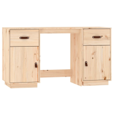 vidaXL tömör fenyőfa íróasztal szekrényekkel 135 x 50 x 75 cm (3107844) bútor