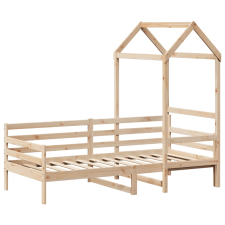 vidaXL tömör fenyőfa kanapéágy tetővel 90 x 200 cm ágy és ágykellék