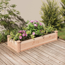 vidaXL tömör fenyőfa kerti magaságyás béléssel 120x45x25 cm kerti tárolás