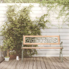 vidaXL Tömör fenyőfa kerti pad 122 cm kerti bútor