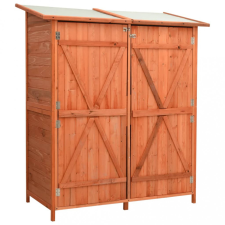 vidaXL tömör fenyőfa kerti szerszámfészer 135,5 x 75 x 160 cm kerti tárolás