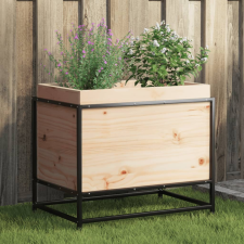 vidaXL tömör fenyőfa kerti virágtartó 60 x 40 x 50 cm kerti tárolás