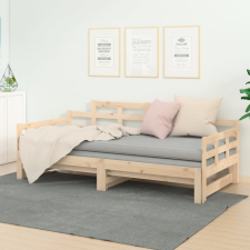 vidaXL tömör fenyőfa kihúzható kanapéágy 2 x (80 x 200) cm ágy és ágykellék