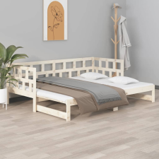 vidaXL tömör fenyőfa kihúzható kanapéágy 2 x (90 x 200) cm bútor