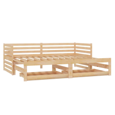 vidaXL tömör fenyőfa kihúzható kanapéágy 2 x (90 x 200) cm (3083709) ágy és ágykellék
