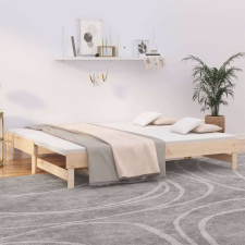 vidaXL tömör fenyőfa kihúzható kanapéágy 2x(80x200) cm bútor