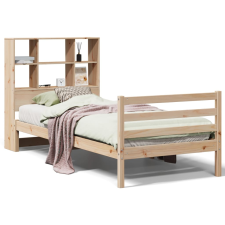 vidaXL tömör fenyőfa könyvespolcos ágy matrac nélkül 100 x 200 cm (3321895) ágy és ágykellék