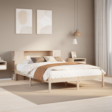 vidaXL tömör fenyőfa könyvespolcos ágy matrac nélkül 120 x 190 cm ágy és ágykellék