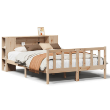 vidaXL tömör fenyőfa könyvespolcos ágy matrac nélkül 120 x 190 cm (3321649) ágy és ágykellék