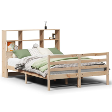 vidaXL tömör fenyőfa könyvespolcos ágy matrac nélkül 120 x 190 cm (3322225) ágy és ágykellék