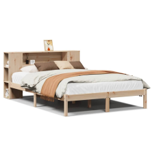 vidaXL tömör fenyőfa könyvespolcos ágy matrac nélkül 140 x 200 cm (3321540) ágy és ágykellék