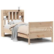 vidaXL tömör fenyőfa könyvespolcos ágy matrac nélkül 90 x 200 cm (3323035) ágy és ágykellék