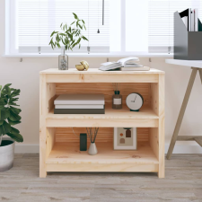 vidaXL tömör fenyőfa könyvszekrény 80x35x68 cm bútor