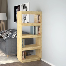 vidaXL Tömör fenyőfa könyvszekrény/térelválasztó 60 x 35 x 135 cm bútor