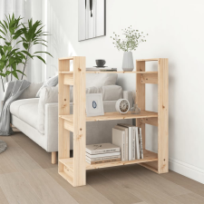 vidaXL tömör fenyőfa könyvszekrény/térelválasztó 80x35x91 cm bútor