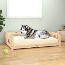 vidaXL tömör fenyőfa kutyaágy 105,5x75,5x28 cm szállítóbox, fekhely kutyáknak