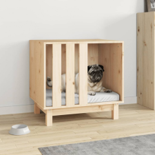 vidaXL tömör fenyőfa kutyaház 60 x 45 x 57 cm szállítóbox, fekhely kutyáknak