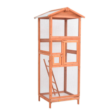 vidaXL Tömör fenyőfa madárkalitka 68 x 62 x 166 cm madár kalitka