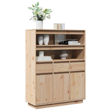 vidaXL tömör fenyőfa magasszekrény 89x34x116,5 cm bútor