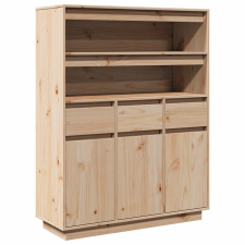 vidaXL tömör fenyőfa magasszekrény 89x34x116,5 cm (861111) bútor
