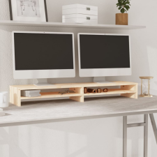 vidaXL tömör fenyőfa monitorállvány 100 x 24 x 13 cm monitor kellék