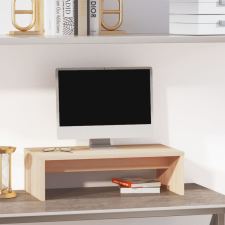vidaXL tömör fenyőfa monitorállvány 50x27x15 cm monitor kellék