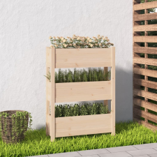 vidaXL tömör fenyőfa növénytartó 77x25x104,5 cm kerti tárolás