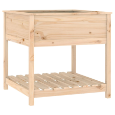 vidaXL tömör fenyőfa növénytartó polccal 82,5x82,5x81 cm (823794) kerti tárolás