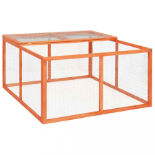 vidaXL tömör fenyőfa nyúlketrec 124 x 120 x 60 cm ketrec, szállítóbox rágcsálóknak